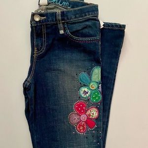 Girl’s Gap Appliquéd Denim Jeans - Size 10R